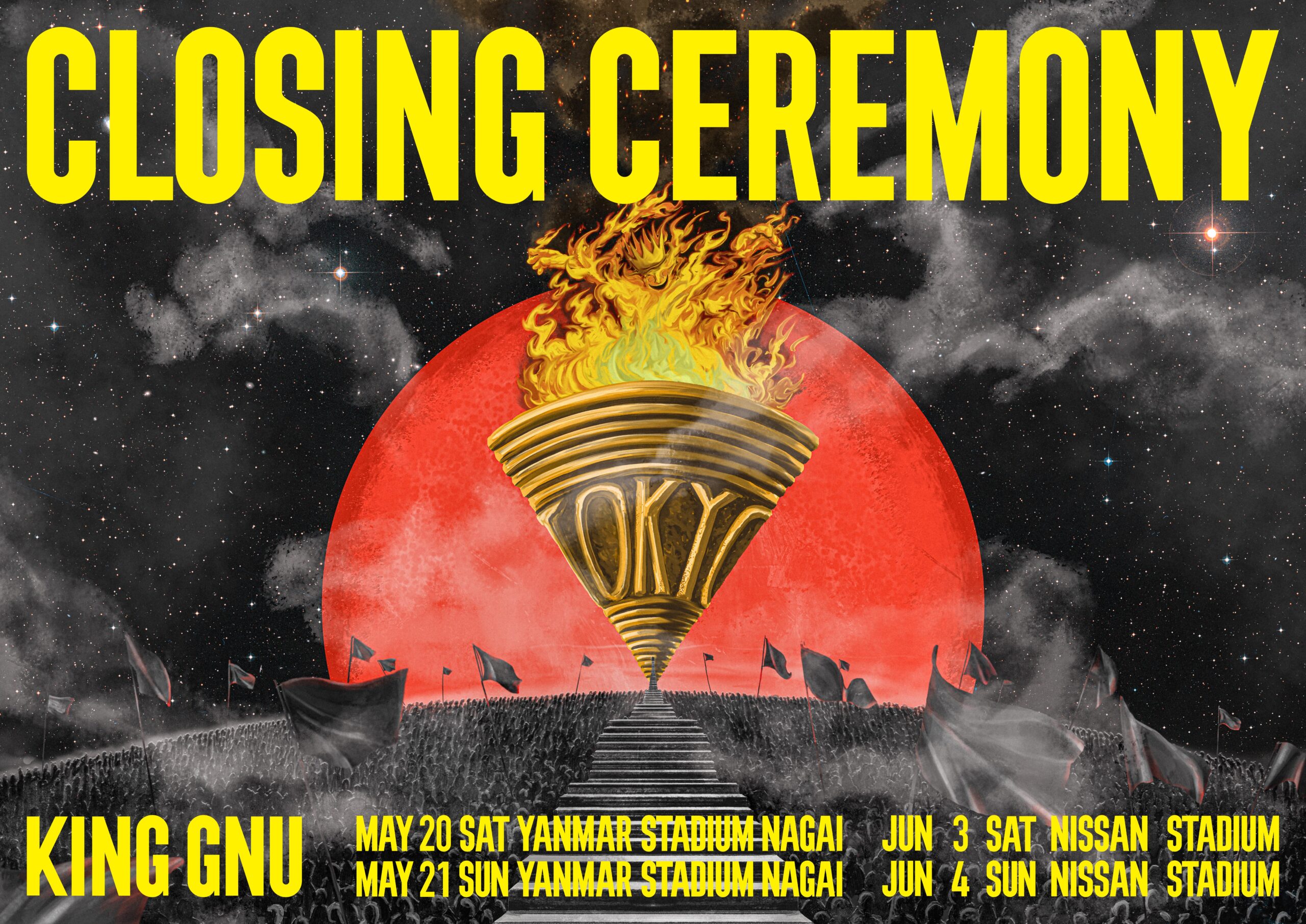 King Gnu、アルバム『CEREMONY』を締めくくる初のスタジアムライブツアー開催決定｜