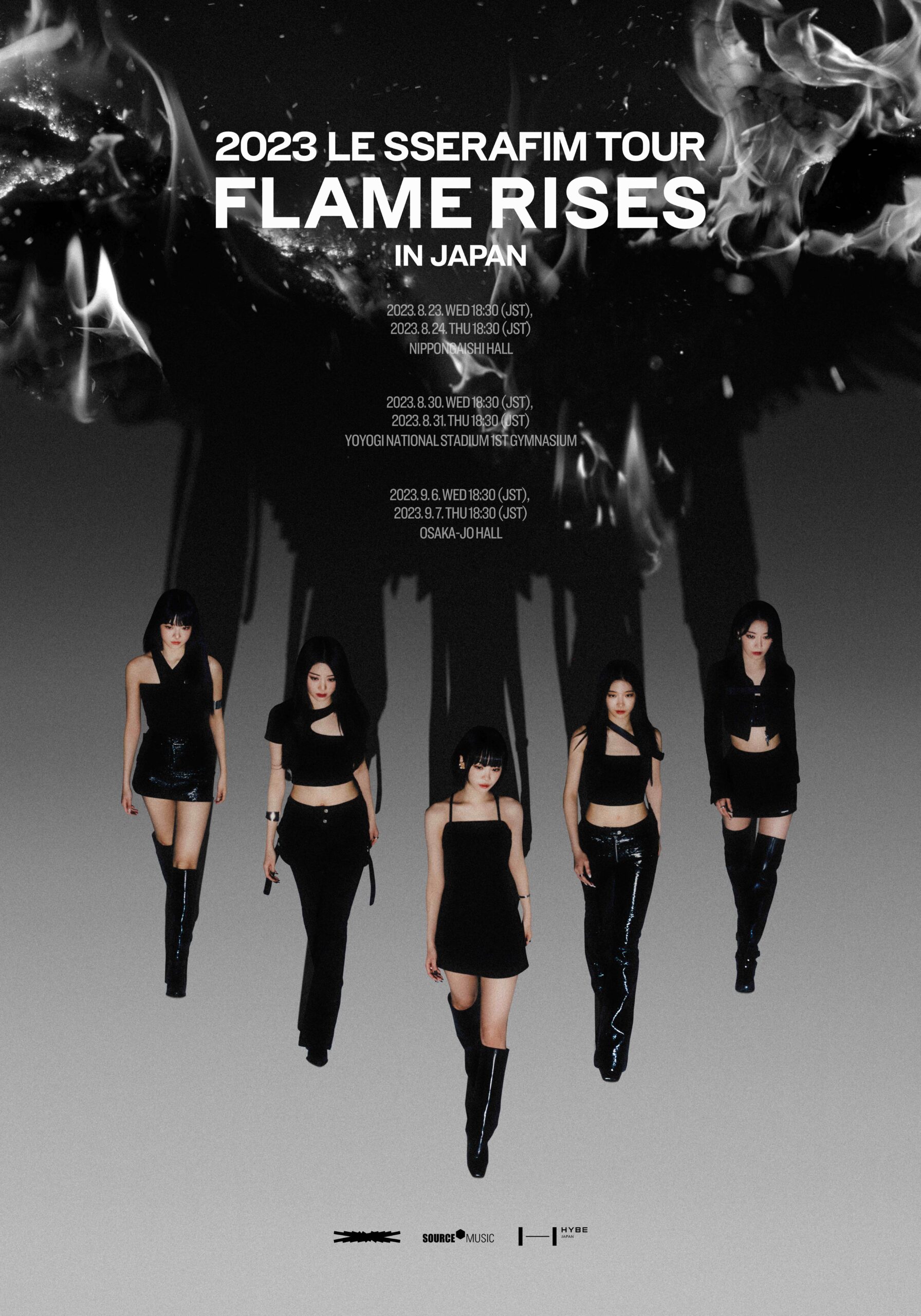 LE SSERAFIMの初ツアー「‘FLAME RISES’ IN JAPAN」東名阪会場ほか詳細発表｜(P)&(C) SOURCE MUSIC