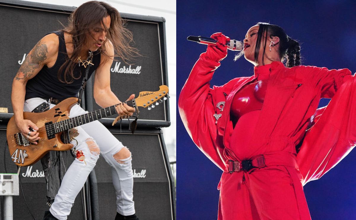 エクストリームのヌーノ・ベッテンコートがリアーナのギタリストを務める難しさを語る｜リアーナ（第57回スーパーボウル・ハーフタイムショーより）写真：AP Photo/Matt Slocum