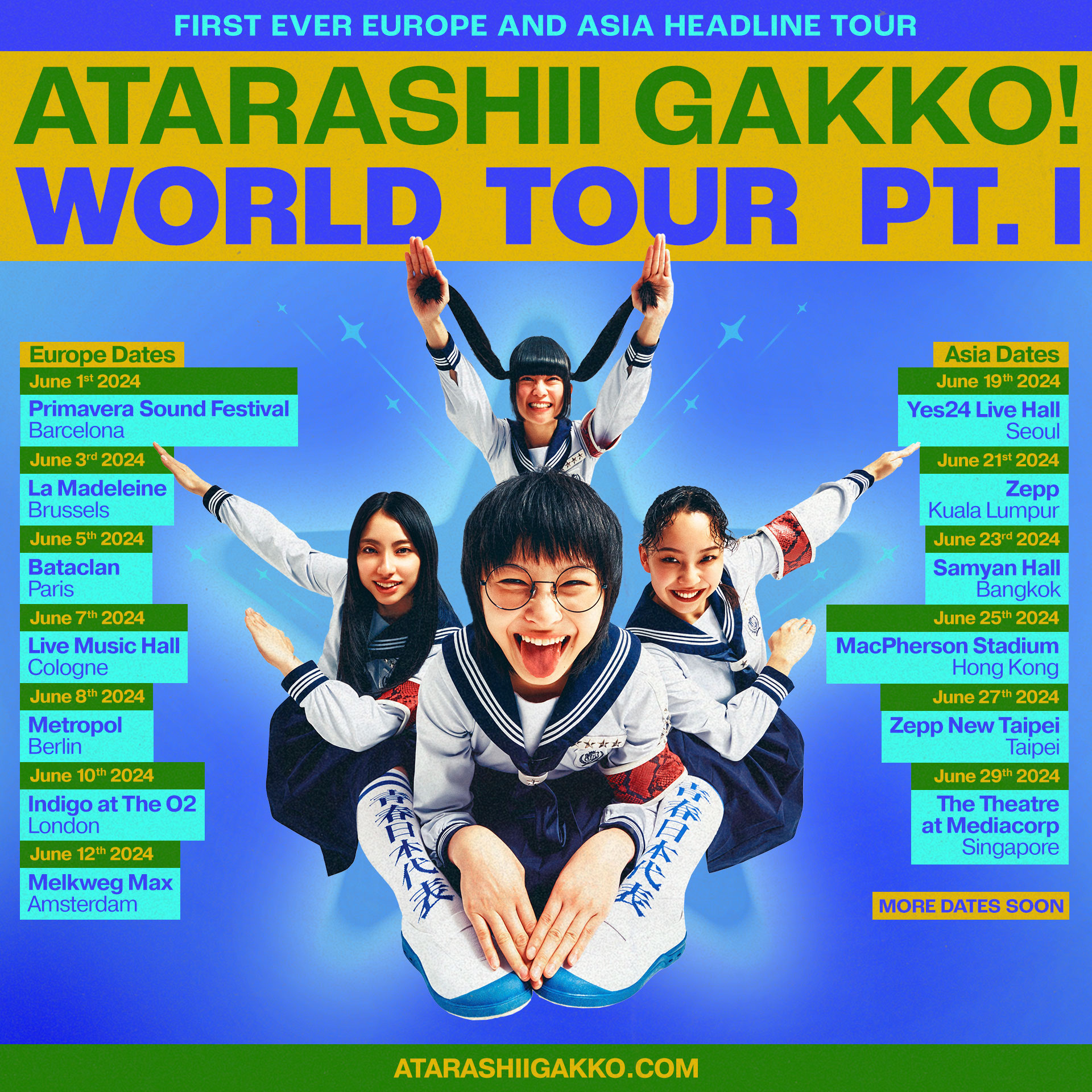 新しい学校のリーダーズ、ヨーロッパ＆アジアツアー「World Tour Part 