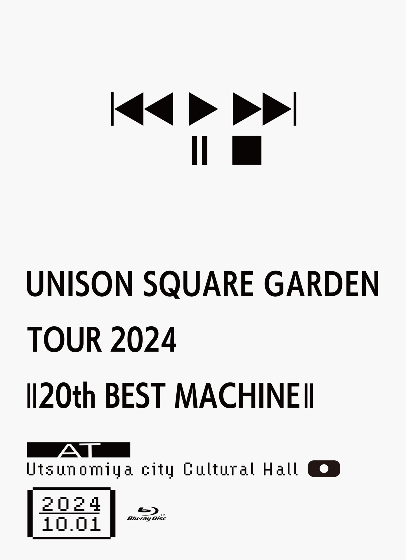 『UNISON SQUARE GARDEN TOUR 2024「20th BEST MACHINE」at Utsunomiya city Cultural Hall 2024.10.01』ジャケット