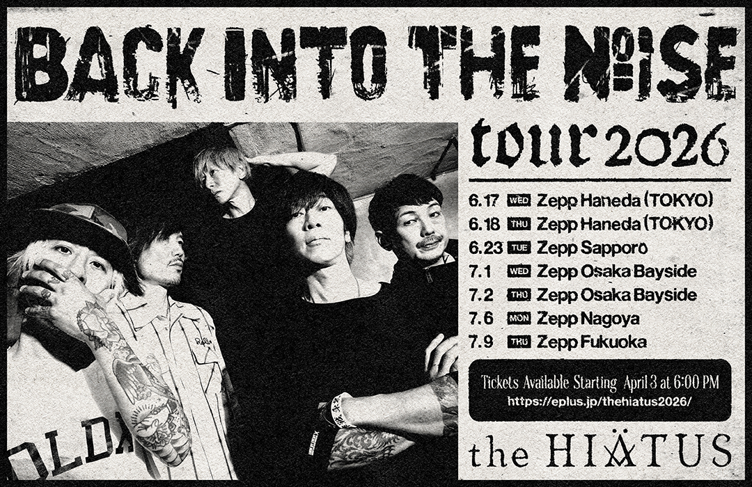 the HIATUS「Back Into the Noise Tour 2026」キービジュアル