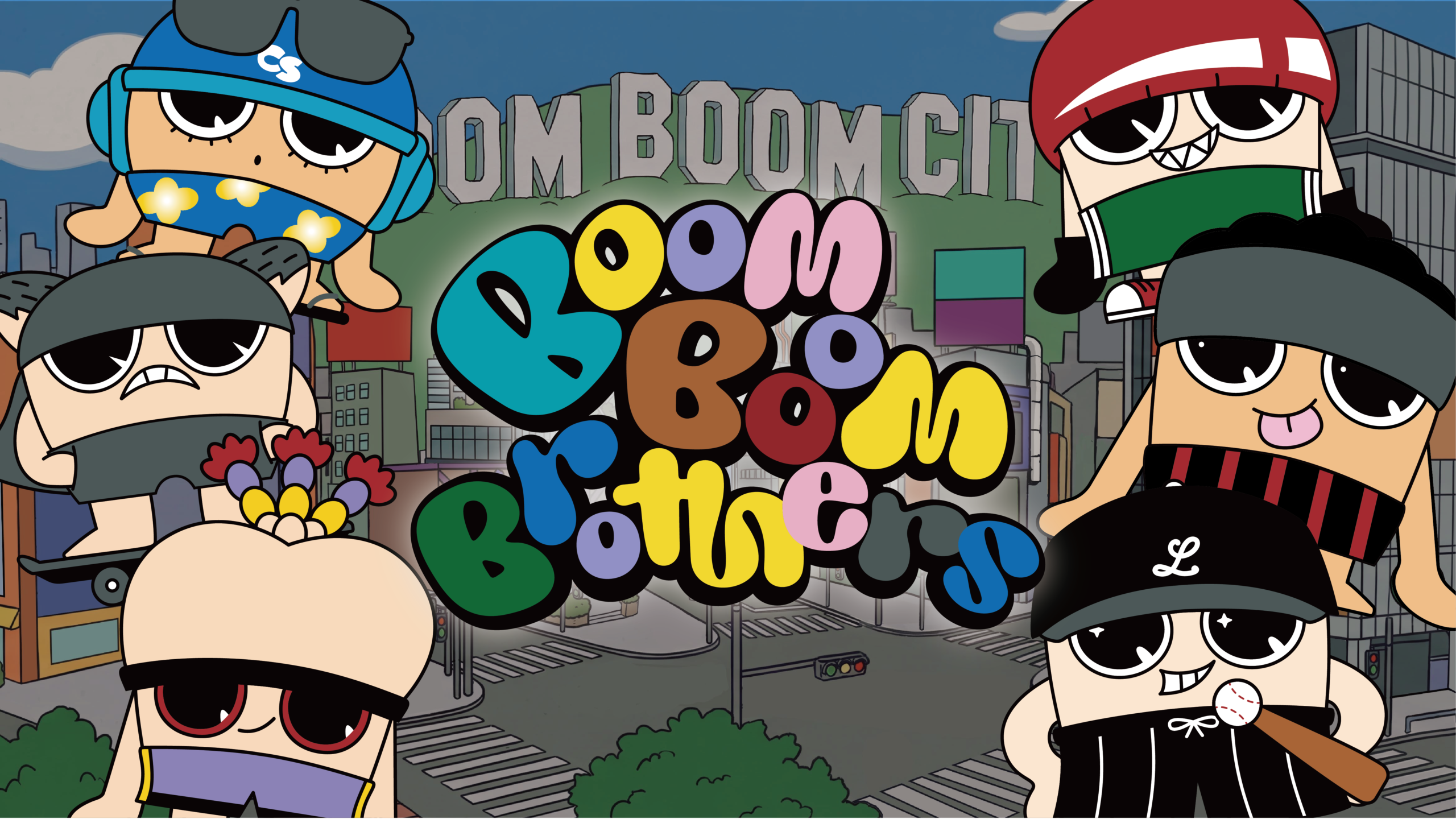 BE:FIRSTの手描きイラストから生まれた“Boom Boom Brothers”デビュー、6体の個性とは？｜Boom Boom Brothers（左上からC-Sea、Qubo、K2／右上からRed Chicken Boy、Jed、Dabby）
